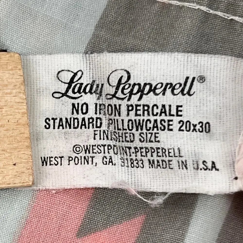 Vintage 80s Soutwestern Pastel Pillowcase Mesa Aztec Lady Pepperell 1980s